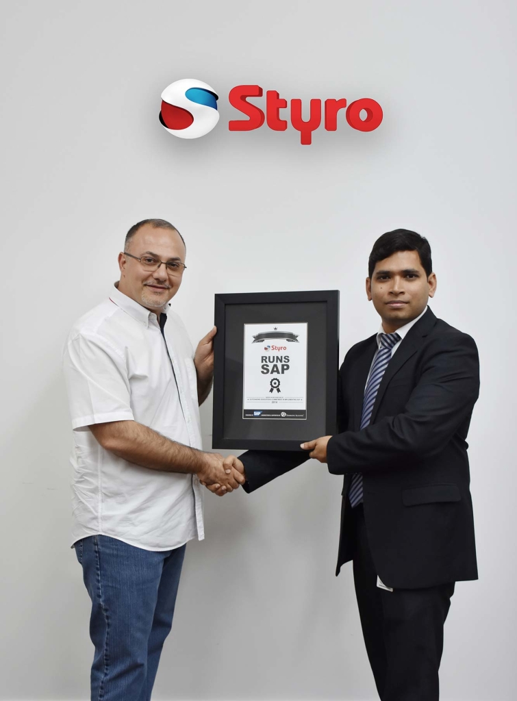 STYRO runs SAP which is world's leading ERP.