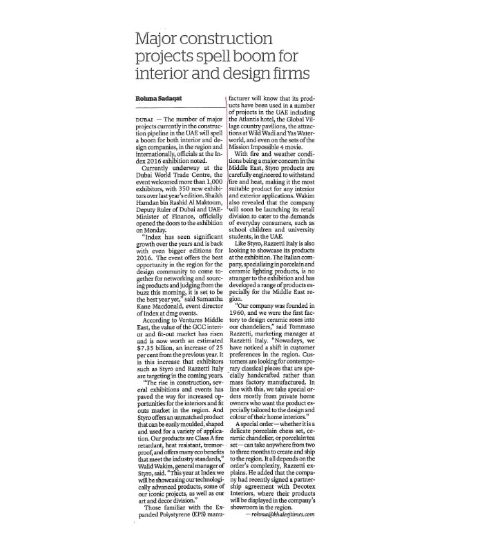 Major construction projects spell boom for interior and design firms