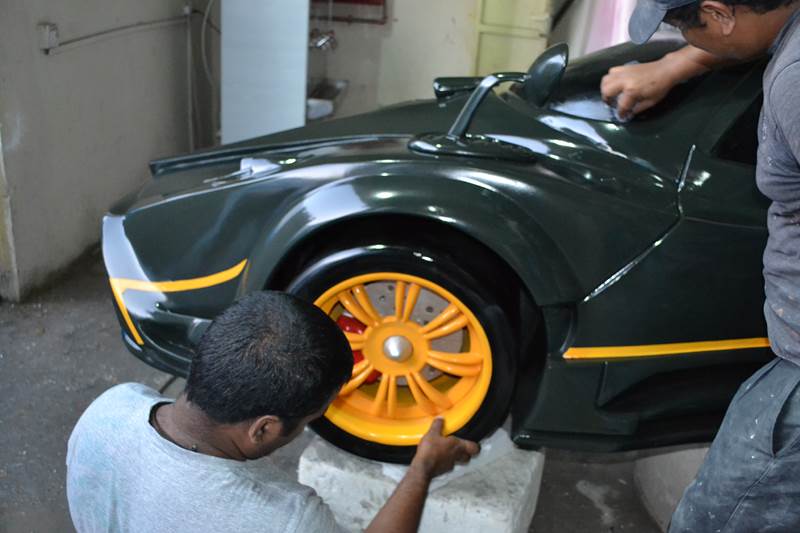 Styrofoam Ferrari Car Project in Dubai