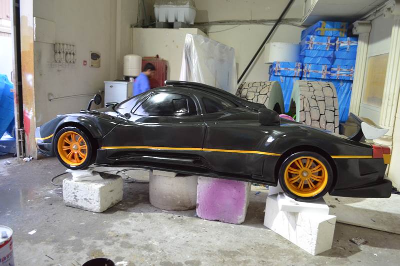 Styrofoam Ferrari Car Project in Dubai