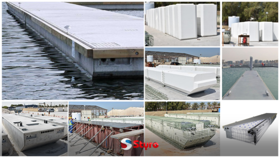 What are the top and unique features of EPS pontoons from STYRO UAE?
