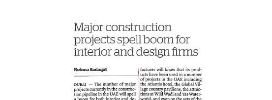 Major Construction Projects Spell Boom for Interior Design Industry